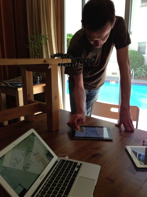The screen recording setup